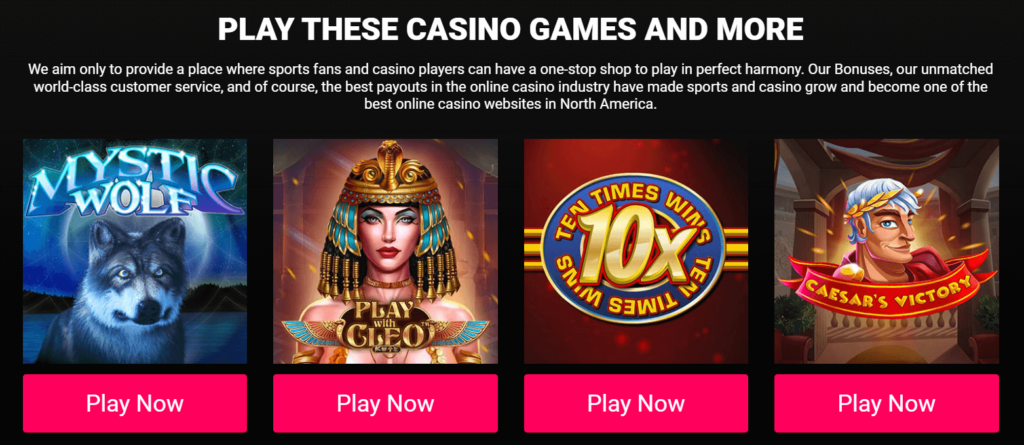 SlotsandCasino game list
